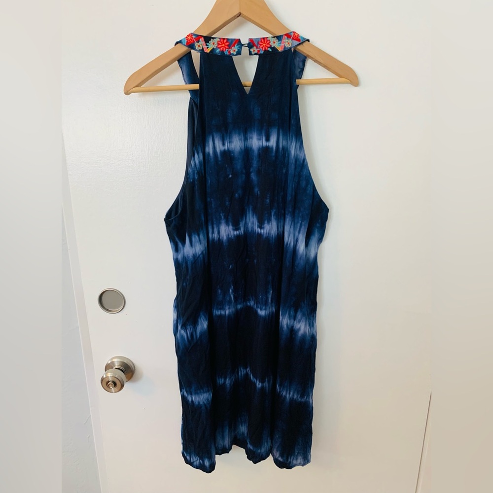 Savanna Jane Blue Tie Dye Embroidered Dress 1X - Picture 5 of 7